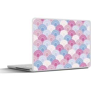 Laptop sticker - 17.3 inch - Cirkel - Patroon - Roze - 40x30cm - Laptopstickers - Laptop skin - Cover