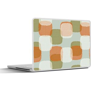 Laptop sticker - 14 inch - Retro - Patroon - Pastel - 32x5x23x5cm - Laptopstickers - Laptop skin - Cover