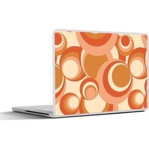 Laptop sticker - 10.1 inch - Cirkel - Retro - Patroon - 25x18cm - Laptopstickers - Laptop skin - Cover
