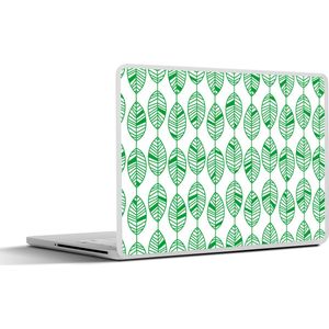Laptop sticker - 14 inch - Patroon - Blad - Groen - 32x5x23x5cm - Laptopstickers - Laptop skin - Cover