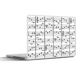 Laptop sticker - 13.3 inch - Patroon - Vogel - Muziek - 31x22,5cm - Laptopstickers - Laptop skin - Cover