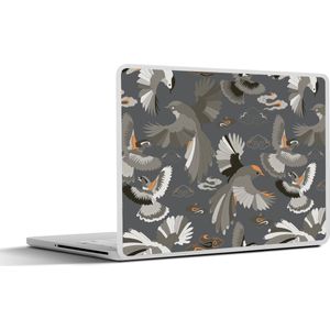 Laptop sticker - 10.1 inch - Vogel - Patroon - Wolken - 25x18cm - Laptopstickers - Laptop skin - Cover
