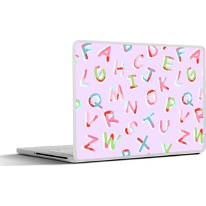 Laptop sticker - 11.6 inch - Alfabet - Letters - Patroon - 30x21cm - Laptopstickers - Laptop skin - Cover
