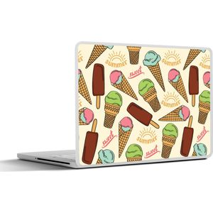 Laptop sticker - 11.6 inch - Eten - Patroon - IJs - 30x21cm - Laptopstickers - Laptop skin - Cover
