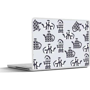 Laptop sticker - 15.6 inch - Theepot - Patronen - Thee - 36x27,5cm - Laptopstickers - Laptop skin - Cover