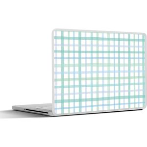 Laptop sticker - 17.3 inch - Pastel - Patronen - Blauw - 40x30cm - Laptopstickers - Laptop skin - Cover