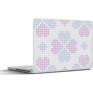 Laptop sticker - 12.3 inch - Klaver - Patronen - Paars - 30x22cm - Laptopstickers - Laptop skin - Cover