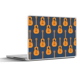 Laptop sticker - 14 inch - Gitaar - Patronen - Muziek - 32x5x23x5cm - Laptopstickers - Laptop skin - Cover