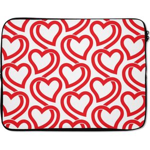 Laptophoes 17 inch - Line art - Valentijn - Romantisch cadeau - Laptop sleeve - Binnenmaat 42,5x30 cm