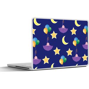 Laptop sticker - 15.6 inch - Sterren - Patronen - Paraplu - Geboorte - 36x27,5cm - Laptopstickers - Laptop skin - Cover