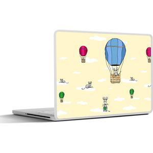Laptop sticker - 15.6 inch - Patroon - Muis - Luchtballon - 36x27,5cm - Laptopstickers - Laptop skin - Cover