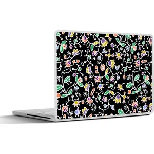 Laptop sticker - 11.6 inch - Patronen - Bloemen - Lente - 30x21cm - Laptopstickers - Laptop skin - Cover