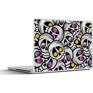 Laptop sticker - 12.3 inch - Schedel - Patroon - Ogen - 30x22cm - Laptopstickers - Laptop skin - Cover