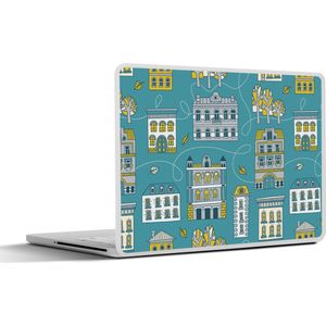 Laptop sticker - 13.3 inch - Herfst - Patronen - Huis - 31x22,5cm - Laptopstickers - Laptop skin - Cover