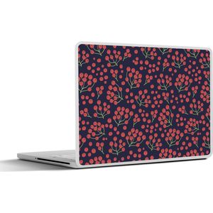 Laptop sticker - 11.6 inch - Patronen - Bessen - Rood - 30x21cm - Laptopstickers - Laptop skin - Cover