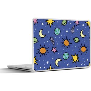 Laptop sticker - 14 inch - Planeten - Sterren - Design - 32x5x23x5cm - Laptopstickers - Laptop skin - Cover