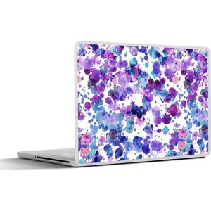 Laptop sticker - 13.3 inch - Waterverf - Patronen - Paars - 31x22,5cm - Laptopstickers - Laptop skin - Cover