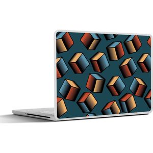 Laptop sticker - 17.3 inch - Patronen - Cube - 3D - 40x30cm - Laptopstickers - Laptop skin - Cover
