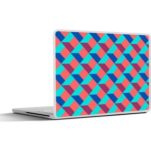 Laptop sticker - 17.3 inch - Blokken - Patronen - 3D - 40x30cm - Laptopstickers - Laptop skin - Cover