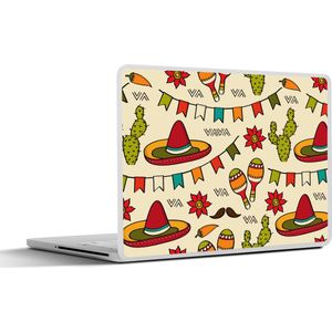 Laptop sticker - 12.3 inch - Mexico - Cactus - Patronen - 30x22cm - Laptopstickers - Laptop skin - Cover