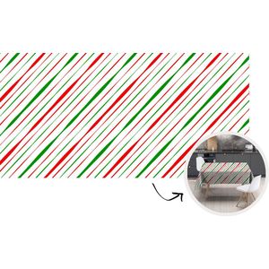 Kerst Tafelkleed - Kerstmis Decoratie - Tafellaken - Patronen - Kerst - Strepen - 300x150 cm - Kerstmis Versiering