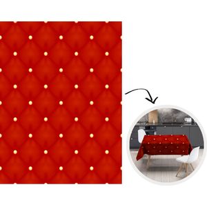 Kerst Tafelkleed - Kerstmis Decoratie - Tafellaken - Patronen - Kerst - Goud - Stippen - 180x240 cm - Kerstmis Versiering