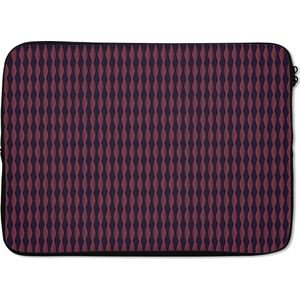 Laptophoes 13 inch - Patronen - Abstract - Vintage - Laptop sleeve - Binnenmaat 32x22,5 cm - Zwarte achterkant - Back to school spullen - Schoolspullen jongens en meisjes middelbare school - Macbook air hoes - Chromebook sleeve