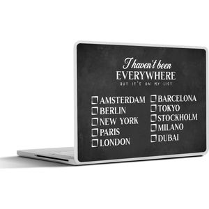 Laptop sticker - 11.6 inch - Spreuken - Quotes - I haven't been everywhere but it's on my list - Amsterdam - 30x21cm - Laptopstickers - Laptop skin - Cover
