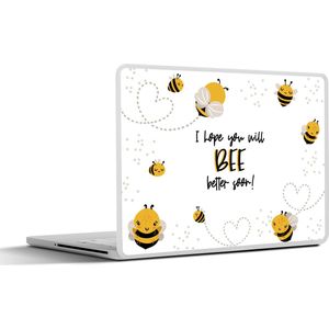 Laptop sticker - 10.1 inch - Beterschap - Quotes - Bij - 25x18cm - Laptopstickers - Laptop skin - Cover