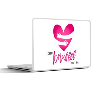 Laptop sticker - 10.1 inch - Beterschap - Quotes - Knuffel - 25x18cm - Laptopstickers - Laptop skin - Cover