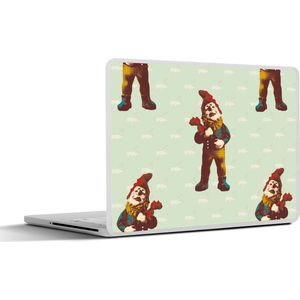 Laptop sticker - 13.3 inch - Kabouter - Patronen - Tuin - 31x22,5cm - Laptopstickers - Laptop skin - Cover