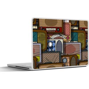 Laptop sticker - 12.3 inch - Tieners - Radio - Patronen - Retro - 30x22cm - Laptopstickers - Laptop skin - Cover