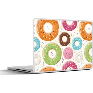 Laptop sticker - 13.3 inch - Tiener - Donut - Patroon - 31x22,5cm - Laptopstickers - Laptop skin - Cover