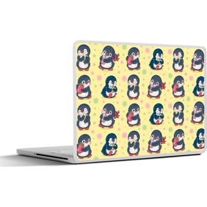 Laptop sticker - 11.6 inch - Aardbei - Design - Pinguïn - 30x21cm - Laptopstickers - Laptop skin - Cover