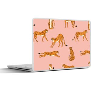 Laptop sticker - 11.6 inch - Cheetah - Patroon - Kat - 30x21cm - Laptopstickers - Laptop skin - Cover