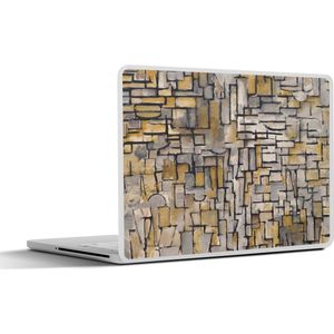 Laptop sticker - 17.3 inch - Mondriaan - Kunst - Oude meesters - 40x30cm - Laptopstickers - Laptop skin - Cover