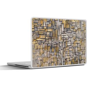 Laptop sticker - 10.1 inch - Mondriaan - Kunst - Oude meesters - 25x18cm - Laptopstickers - Laptop skin - Cover