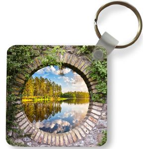 Sleutelhanger - Uitdeelcadeautjes - Bomen - Water - Doorkijk - Plastic