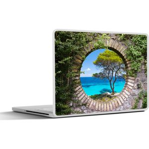 Laptop sticker - 11.6 inch - Zee - Boom - Tropisch - Doorkijk - 30x21cm - Laptopstickers - Laptop skin - Cover