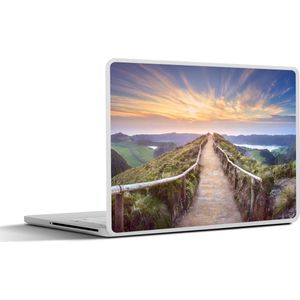 Laptop sticker - 17.3 inch - Bergen - Natuur - Pad - 40x30cm - Laptopstickers - Laptop skin - Cover