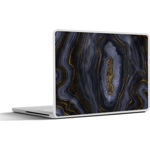 Laptop sticker - 12.3 inch - Geode - Agaat - Black & gold - 30x22cm - Laptopstickers - Laptop skin - Cover