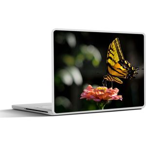 Laptop sticker - 14 inch - Vlinder - Botanisch - Bloem - 32x5x23x5cm - Laptopstickers - Laptop skin - Cover