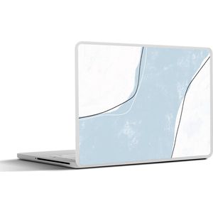 Laptop sticker - 11.6 inch - Blauw - Minimalisme - Abstract - 30x21cm - Laptopstickers - Laptop skin - Cover