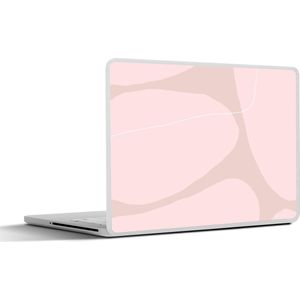 Laptop sticker - 14 inch - Roze - Geometrische vormen - Abstract - 32x5x23x5cm - Laptopstickers - Laptop skin - Cover