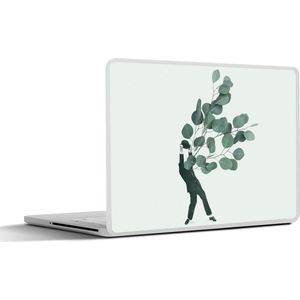 Laptop sticker - 14 inch - Ballon - Man - Retro - 32x5x23x5cm - Laptopstickers - Laptop skin - Cover