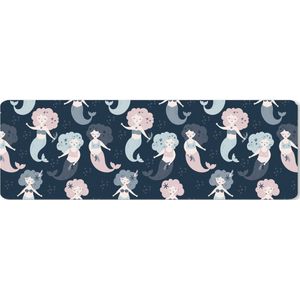 Muismat XXL - Bureau onderlegger - Bureau mat - Design - Meisjes - Zeemeermin - 90x30 cm - XXL muismat