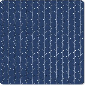 Muismat XXL - Bureau onderlegger - Bureau mat - Planten - Patroon - Japan - 60x60 cm - XXL muismat