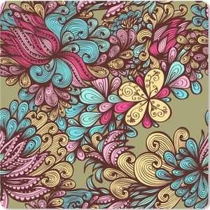 Muismat XXL - Bureau onderlegger - Bureau mat - Patroon - Bladeren - Abstract - 50x50 cm - XXL muismat