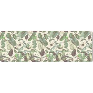 Muismat XXL - Bureau onderlegger - Bureau mat - Flora - Jungle - Vintage - Patronen - 90x30 cm - XXL muismat