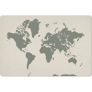Muismat XXL - Bureau onderlegger - Bureau mat - Wereldkaart - Dieren - Giraf - 120x80 cm - XXL muismat